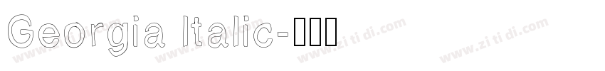 Georgia ltalic字体转换